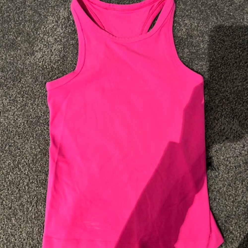 Lululemon Hot Pink Align Waist Length Racerback Tank - size O